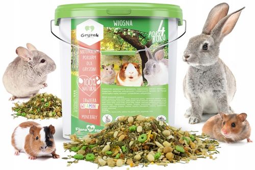 NATURALNY POKARM KARMA DLA KRÓLIKA ŚWINKI GRYZONI 4 PORY ROKU WIOSNA na Arena.pl