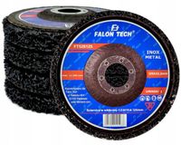 TARCZA ŚCIERNA WŁOSY MURZYNA 125 DO USUWANIA RDZY WŁÓKNINA METAL INOX 5 SZT