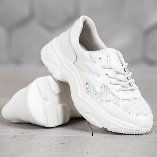 Skórzane Białe Sneakersy r.41 na Arena.pl