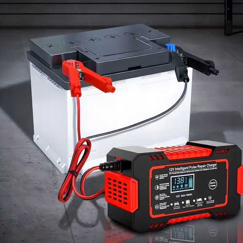 Prostownik samochodowy 12V 10A automatyczny Funkcja naprawy akumulatora LCD na Arena.pl
