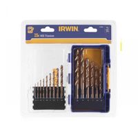KOMPLET WIERTEŁ DO METALU HSS TIN DIN338 1.5-10MM 15 SZTUK - I-IW3038501