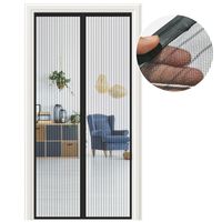 Moskitiera Magnetyczna na Drzwi Balkonowe 85x240 cm Bez Wiercenia Czarna