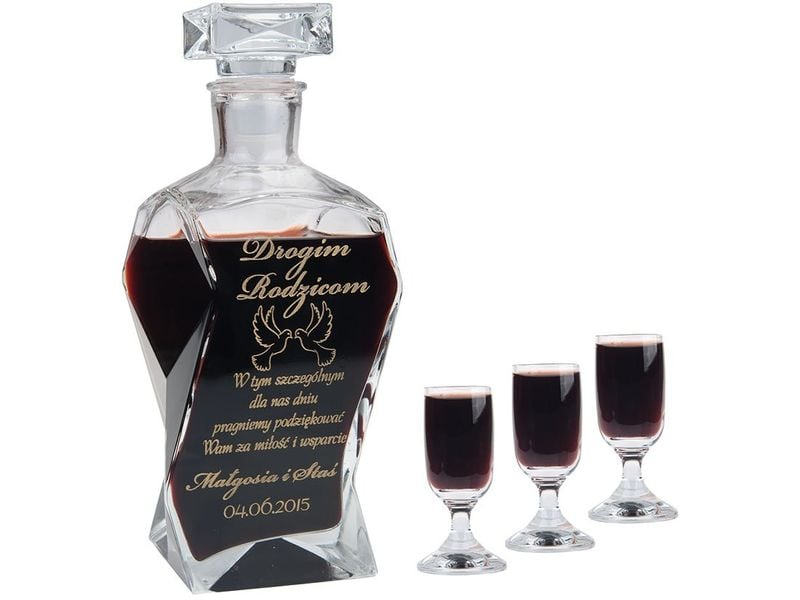 KARAFKA podziękowania ŚLUB Wesele Urodziny 30 50 zdjęcie 1