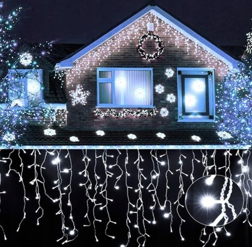 SOPLE FLASH 500 LED ZEWNĘTRZNE BIAŁE ZIMNE CHOINKOWE lampki z Flashem na Arena.pl