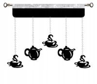 Firana kuchenna EKRAN ażur Girlanda GLAMUR kawa