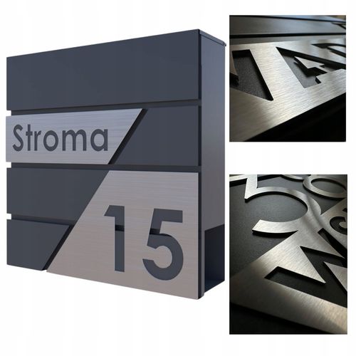 DUŻA SKRZYNKA NA LISTY Z ADRESEM, NUMER DOMU (tabl STAL nierdzewna na Arena.pl