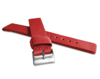 LAVVU Czerwony gładki pasek PLAIN z luksusowej skóry Top Grain - 16