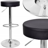 HOKER BAROWY OBROTOWY STOŁEK TABORET KRZESŁO Z EKOSKÓRY BAROWE