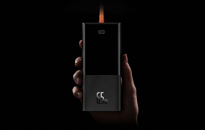 BASEUS DUŻY POWERBANK ELF ŁADOWARKA 20000MAH PD USB-C KABEL USB-C 65W LED zdjęcie 2