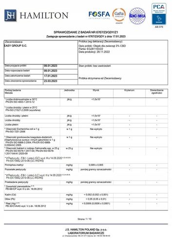 Olejek konopny CBD 300mg dla psa i kota NA STAWY na Arena.pl