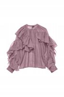 Vero moda Bluzka damska z długim rękawem - Roze rozmiar M