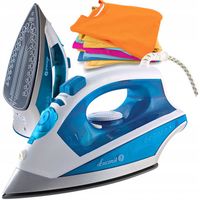 ŻELAZKO PAROWE RĘCZNE MOCNE CERAMICZNE ŁUCZNIK STRAŻAK NIEBIESKIE 2200W