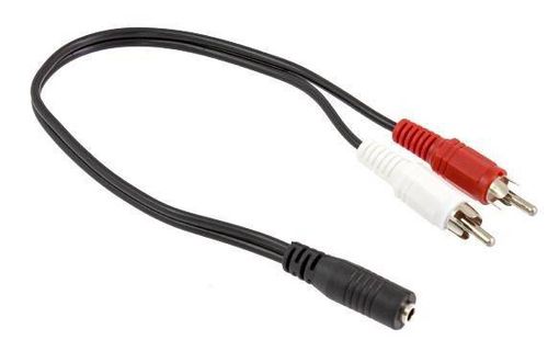 PRZEJŚCIÓWKA KABEL JACK 3,5 NA 2 RCA na Arena.pl