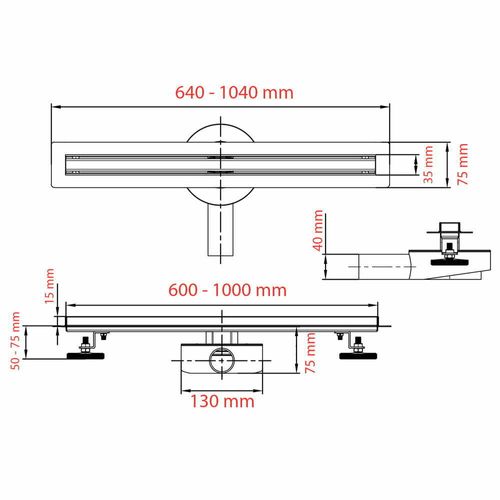 Odpływ liniowy - SLIM 360 - obrotowy - SWISS MEYER 60 cm na Arena.pl