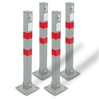 18243 Zestaw składanych pojedynczych blokad parkingowych 4 sztuki stalowe