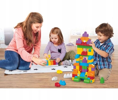 MEGA BLOKS KLOCKI FIRST BUILDERS TORBA 150EL FVJ49 na Arena.pl