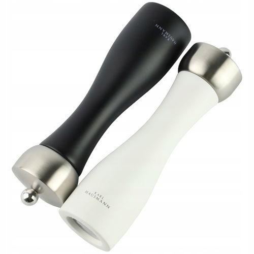 ZESTAW RĘCZNYCH MŁYNKÓW DO MIELENIA SOLI PIEPRZU PRZYPRAW BIAŁY I CZARNY na Arena.pl