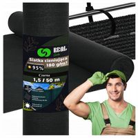 Siatka Cieniująca 1,5x50m Maskująca 95% Osłona na Ogrodzenie Płot + UV 180g