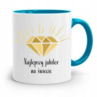 Dla Jubilera Kubek Błękitny Najlepszy Jubiler Z Nadrukiem Ze Zdjęciem
