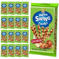 Flis Rurki Happy Swing o smaku orzechowym 150g x 16 sztuk