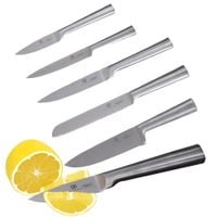 ZESTAW KOMPLET NOŻY KUCHENNYCH STAL 5 SZT. OSTRE