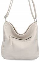 Herisson - torebka worek zamek skóra ekologiczna beżowy 1052L2086