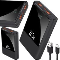 POWERBANK 10000MAH MOCNA SZYBKA ŁADOWARKA 22,5W 2XUSB A/USB-C WYŚWIETLACZ