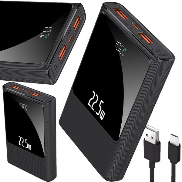 POWERBANK 10000MAH MOCNA SZYBKA ŁADOWARKA 22,5W 2XUSB A/USB-C WYŚWIETLACZ L zdjęcie 1