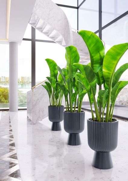 2x Doniczka okrągła Keli Mika 30 i 40 Donica na nóżce Kwietnik zdjęcie 5