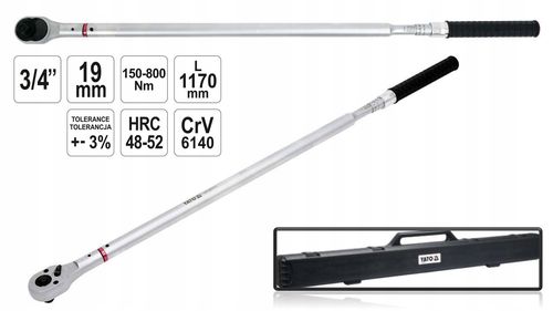 YATO KLUCZ DYNAMOMETRYCZNY 3/4 150-800 Nm BLOKADA na Arena.pl