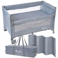 ŁÓŻECZKO TURYSTYCZNE DOSTAWNE DWUPOZIOMOWE SKŁADANE KOJEC MOSKITIERA +TORBA