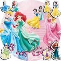 OPŁATEK NA TORT 30CM - KSIĘŻNICZKA DISNEY + IMIĘ + GRATIS! 24CM 26CM