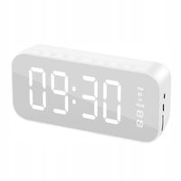 BUDZIK MŁODZIEŻOWY RADIOBUDZIK BLUETOOTH GŁOŚNIK LED AKUMULATOROWY