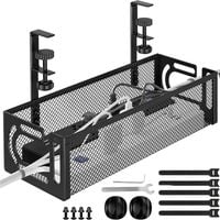 ORGANIZER KABLI PÓŁKA NA KABLE PRZEWODY POD BIURKO BLAT UCHWYT MASKOWNICA