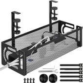 ORGANIZER KABLI PÓŁKA NA KABLE PRZEWODY POD BIURKO BLAT UCHWYT MASKOWNICA