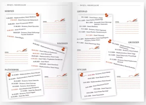 Kalendarz Szkolny A5 2025-2026 Salsa, Artysta na Arena.pl