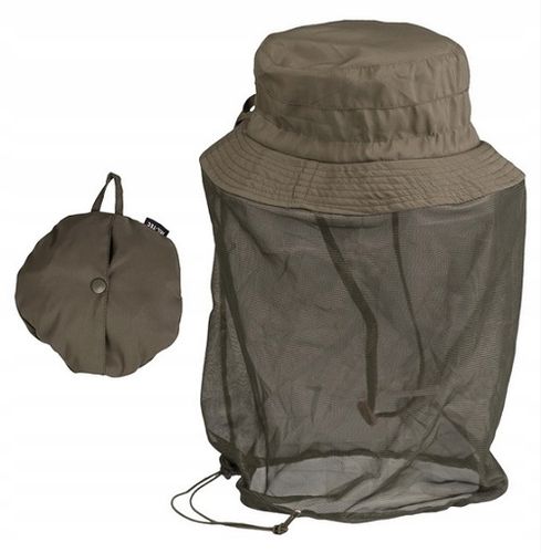 Kapelusz z MOSKITIERĄ uniwersalny BOONIE wędkarski OLIVE na Arena.pl