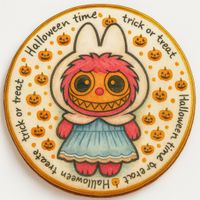 CIASTKO LUKROWANE HALLOWEEN NO.12 ROZ.M KOŁO RĘCZNIE ROBIONE