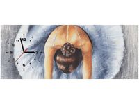 100X40CM ZEGAR BŁĘKITNA BALETNICA OBRAZ