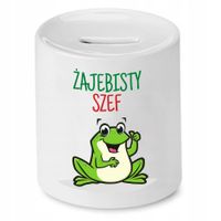 Skarbonka Dla Szefa Szefowa Żajebisty Prezent Z Nadrukiem Ze Zdjęciem