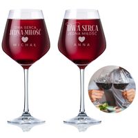 Duże Kieliszki XXL do Wina Komplet Grawer Prezent na Ślub Rocznicę Ślubu