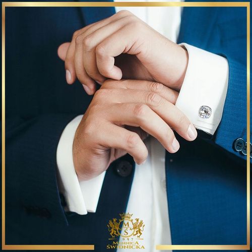 Spinki do Mankietów Koszuli Srebrne Stal Szlachetna 316L dla Niego Grawer na Arena.pl