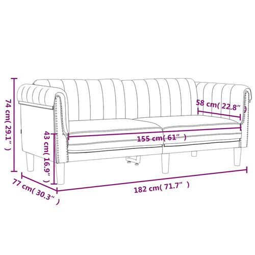 Sofa dwuosobowa, ciemnoszara, aksamit na Arena.pl