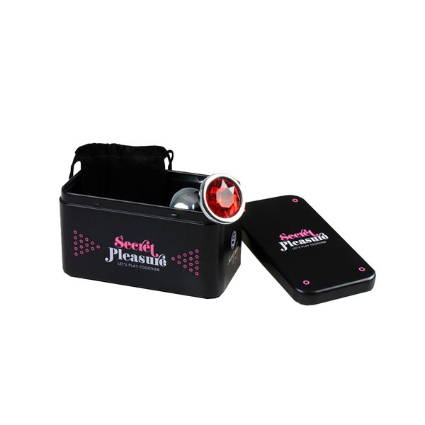 Metal Butt Plug Red rozmiar M zdjęcie 5