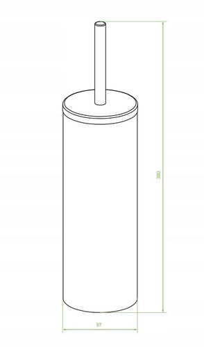 SZCZOTKA TOALETOWA WC STOJĄCA STALOWA SREBRNA antybakteryjna CHROM ZAMYKANA na Arena.pl