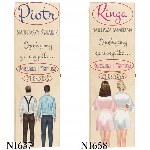 SKRZYNKI WINO PODZIĘKOWANIA DLA ŚWIADKA ŚWIADKOWEJ na Arena.pl