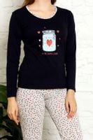 Damska piżama z długim rękawem bawełniana XXL