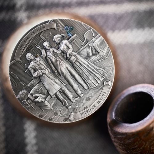 Niue: Sherlock Holmes - The Sign Of Four 5$ 2 Uncje Srebra 2024 na Arena.pl