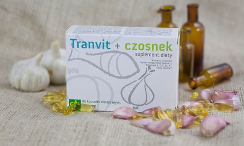 TRANVIT + CZOSNEK 80 Kapsułek TRAN WITAMINY na Arena.pl