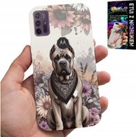 ETUI DO MOTOROLA MOTO G10 POWER - PSIE RASY PSIE WZORY POKROWIEC + FOLIA
